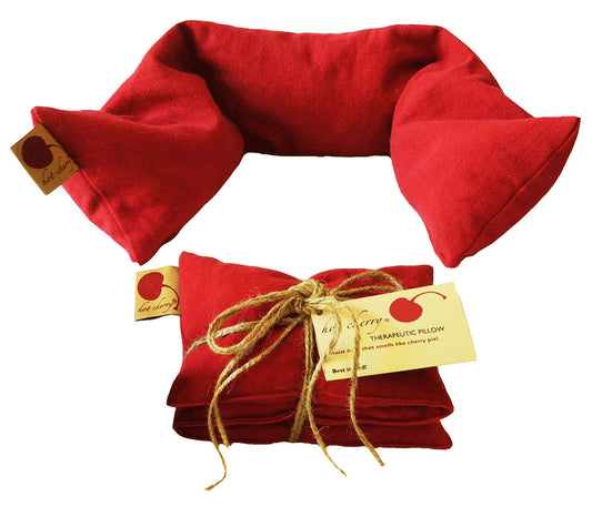 Hot Cherry Neck Wrap in Red Denim - Trending Wellness Store