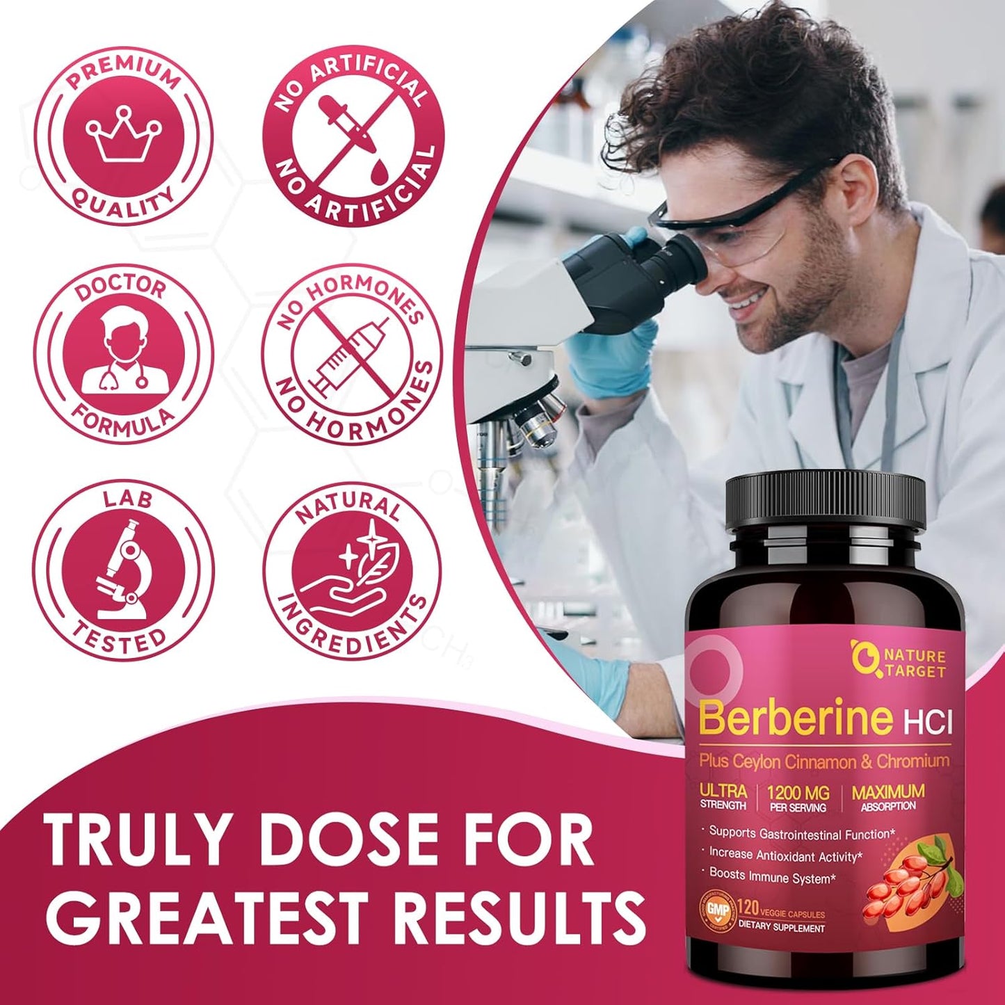 Berberine HCl, 120 Capsules - Trending Wellness Store