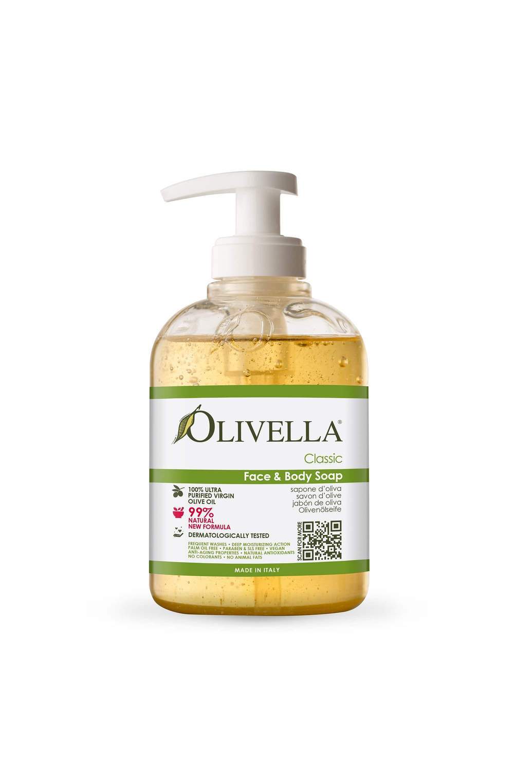 OLIVELLA Face & Body Liquid Soap Classic 10.14 oz - Trending Wellness Store
