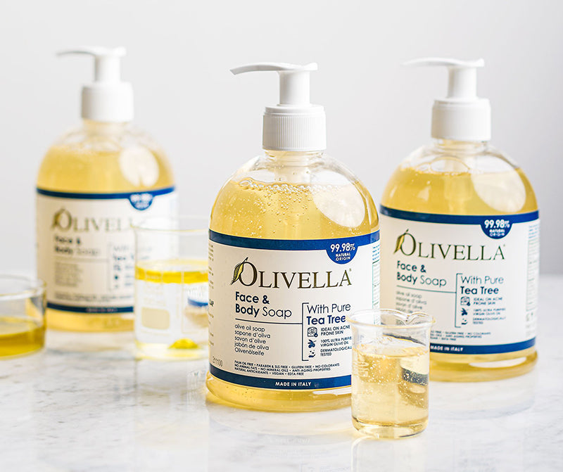 OLIVELLA Face & Body Liquid Soap Tea Tree Oil 16.9 oz - Trending Wellness Store