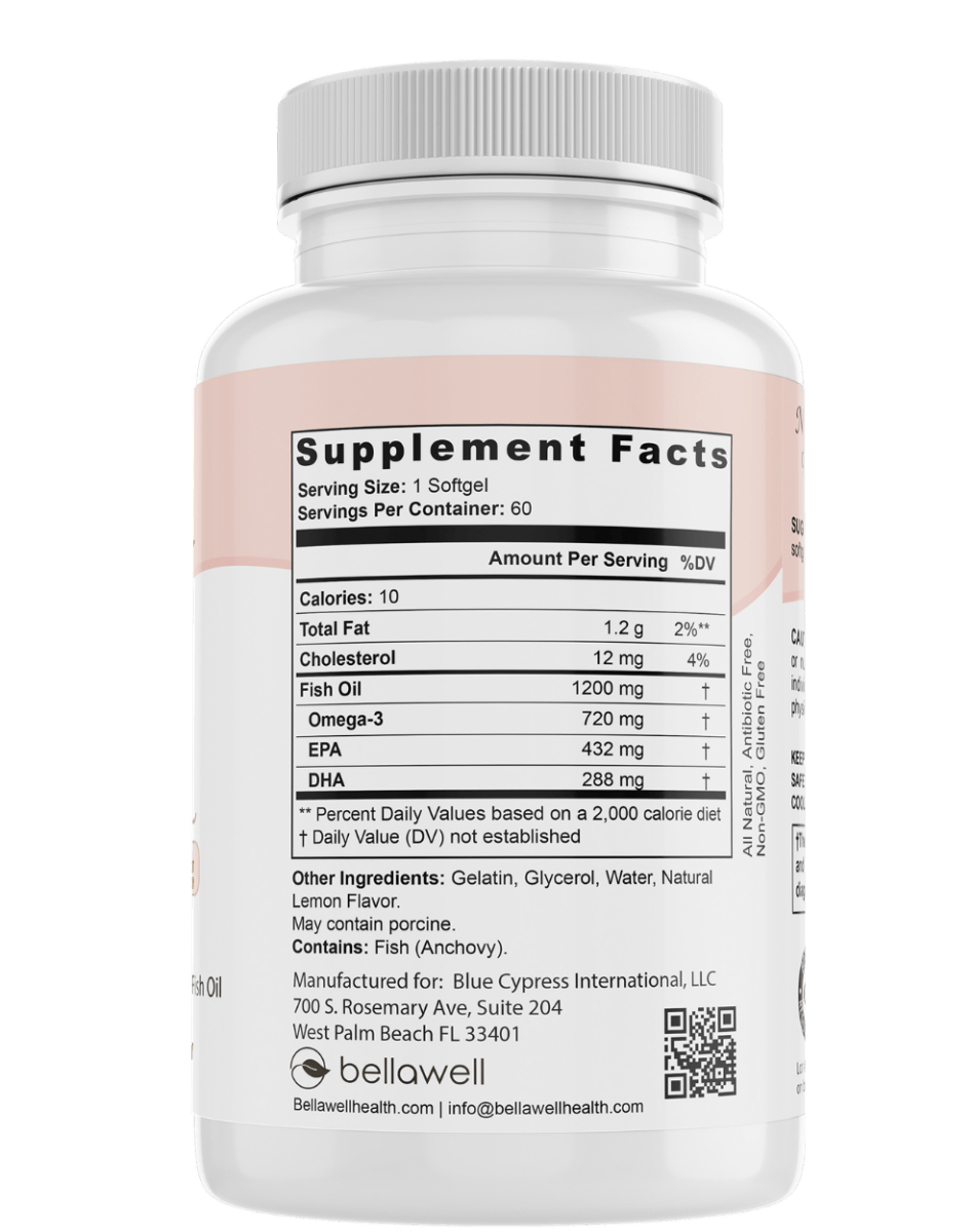 Omega Fish Oil -Omega-3 Fatty Acids by Bellawell - Trending Wellness Store