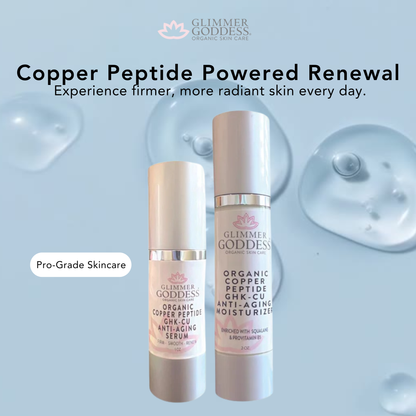 Organic Copper Peptide Duo – GHK-Cu Anti-Aging Serum & Moisturizer Set for Collagen Boost & Wrinkle Repair - Trending Wellness Store