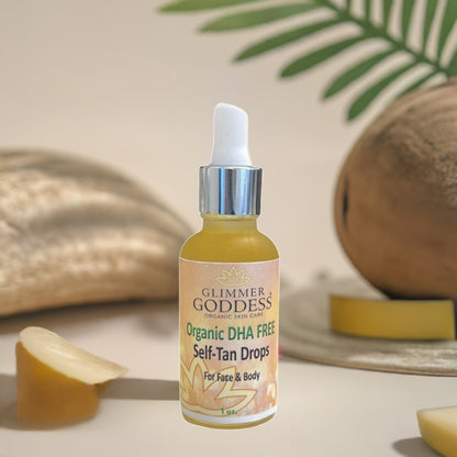 Organic DHA FREE Tanning Drops for Face & Body 1 oz. - Trending Wellness Store