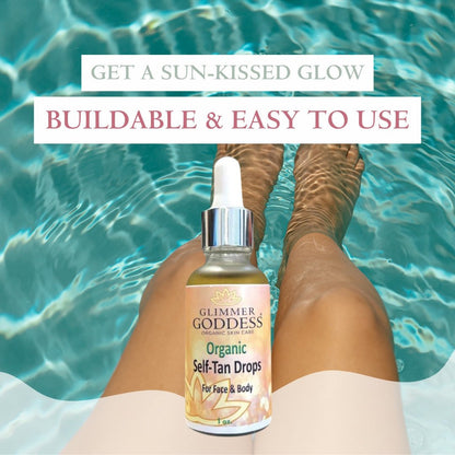 Organic Self Tan Drops with DHA – Customizable Face & Body Tanning Drops for Gradual Glow - Trending Wellness Store