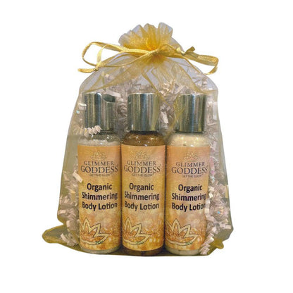 Organic Shimmer Body Lotion Travel Size Gift Set - Trending Wellness Store