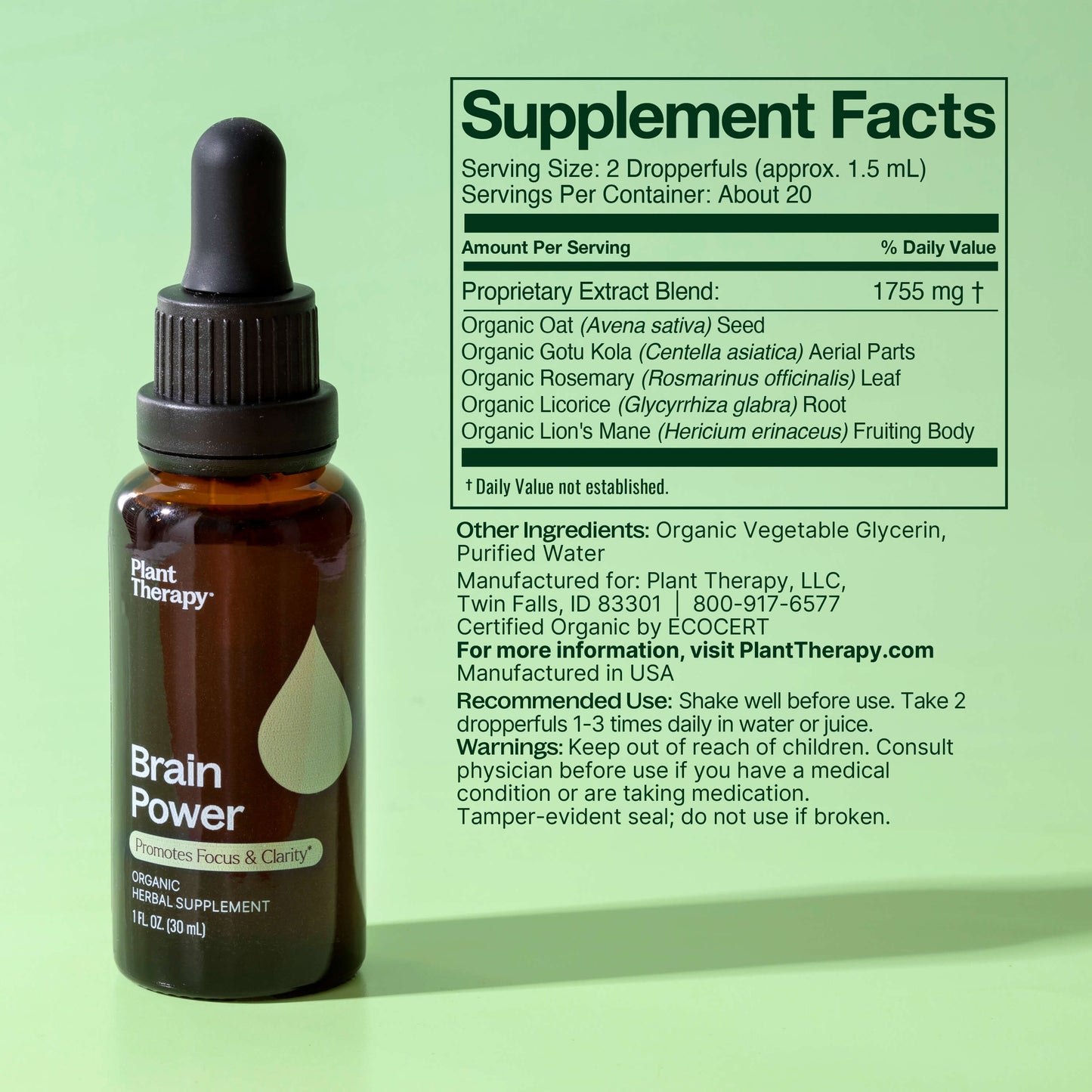 Brain Power Organic Herbal Supplement - Trending Wellness Store