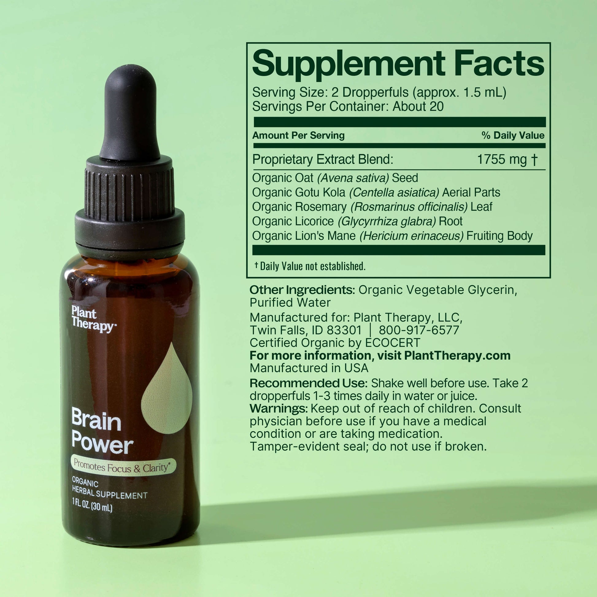 Brain Power Organic Herbal Supplement - Trending Wellness Store
