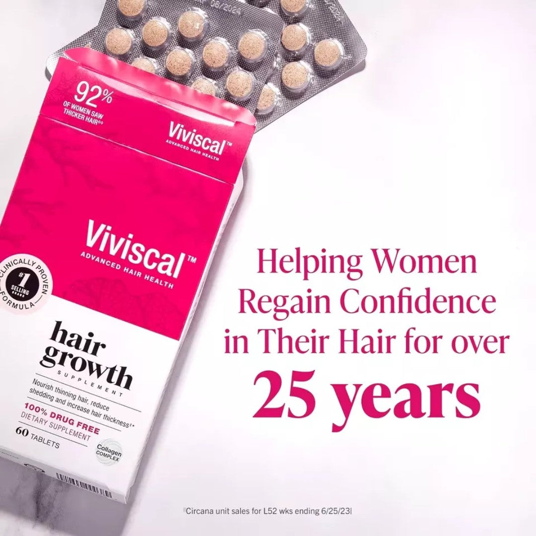 Viviscal Women's Hair Growth Supplement | 180 Tablets | Clinically Proven Formula with Biotin & Marine Extracts for Thicker, Fuller Hair - Trending Wellness Store