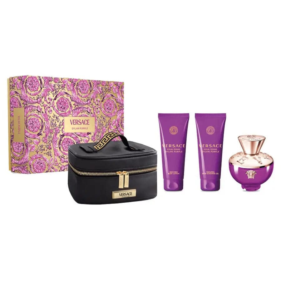 Pour Femme Dylan Purple By Versace For Women 4Pcs Set EDP Spray - Trending Wellness Store