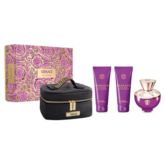 Pour Femme Dylan Purple By Versace For Women 4Pcs Set EDP Spray - Trending Wellness Store