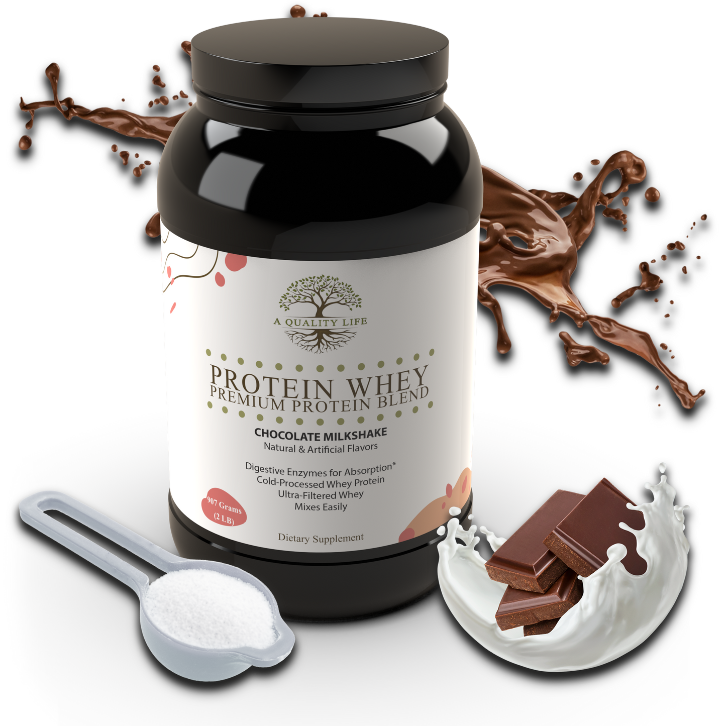 Protein Whey Premium Protein Blend Chocolate Milkshake - Trending Wellness Store