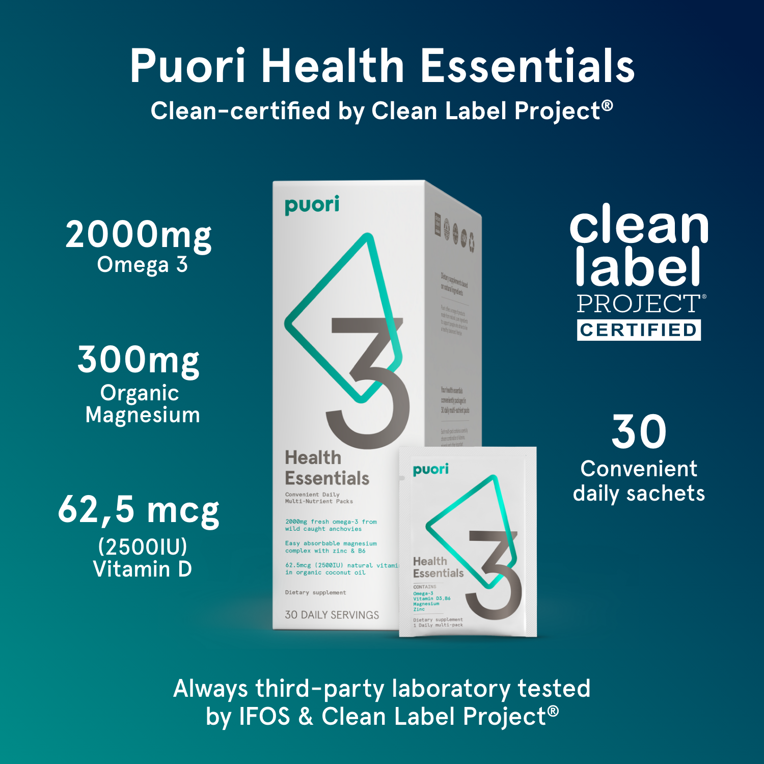 P3 - Health Essentials Sachets (O3, M3, D3) - Trending Wellness Store