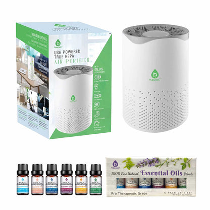 Pursonic Air Purifier with 6-Pack Premium Essential Oils Collection - Trending Wellness Store