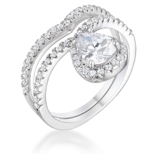 1.75Ct Chevron Wedding Set With CZ - Trending Wellness Store