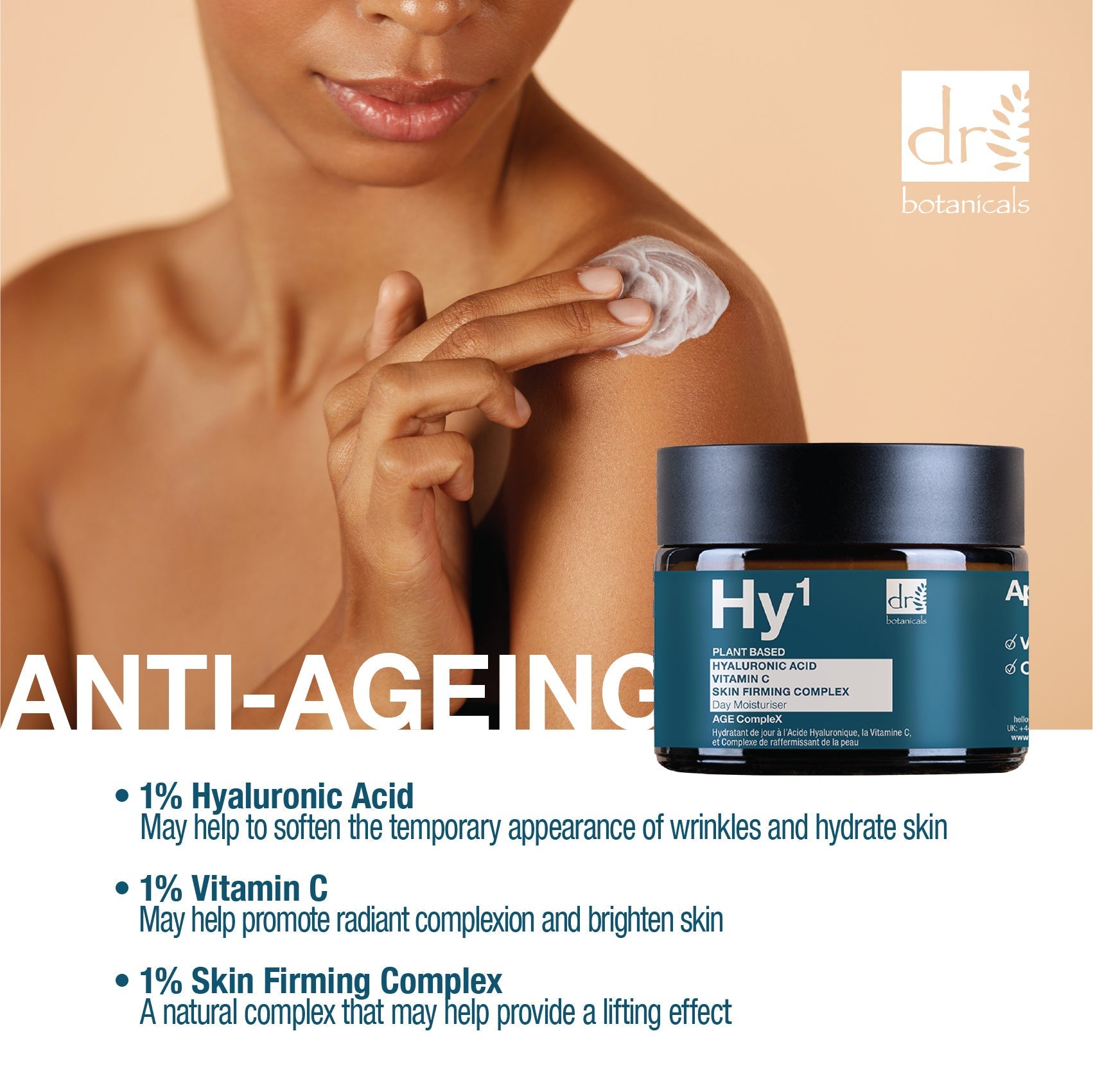 Hyaluronic Acid 1% & Vitamin C 1% & Skin Firming Complex 1% Day Moisturiser 60ml - Trending Wellness Store