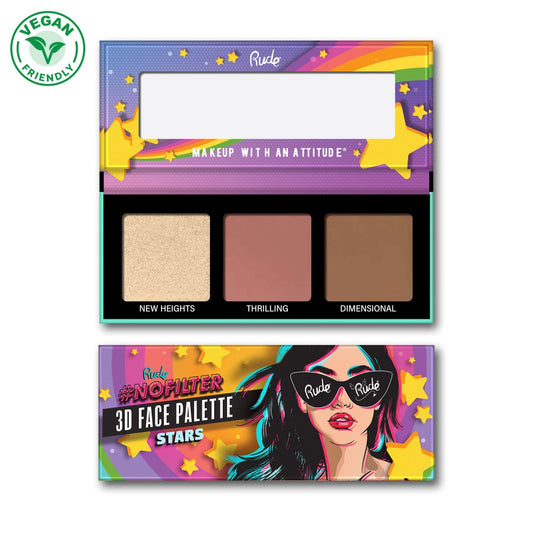 RUDE NoFilter 3D Face Palette - Stars - Trending Wellness Store