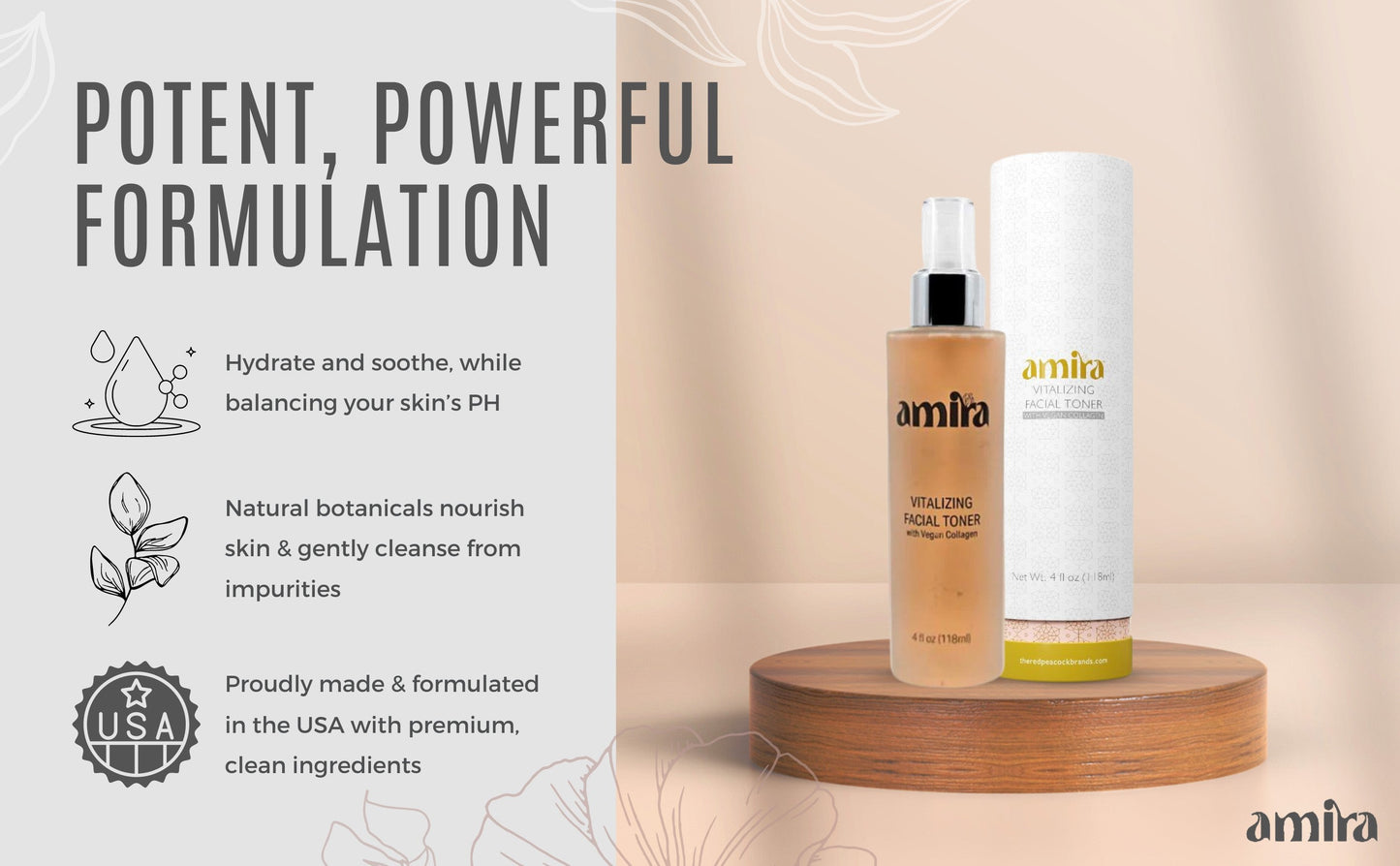 Revitalize Your Beauty: Amira Hydrating Facial Toner With Vegan Collagen - Trending Wellness Store