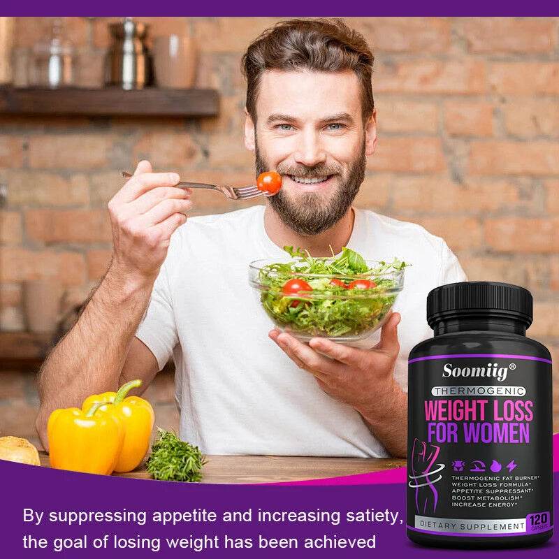 Thermogenic Fat Burner - Natural Appetite Suppressant, Metabolism Booster, Weight Management, Immunity, Metabolism, 120 Capsules - Trending Wellness Store