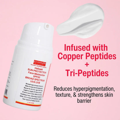 Habaek Sun Protection Face Moisturizer SPF50 | Peptides | Niacinamide - Trending Wellness Store