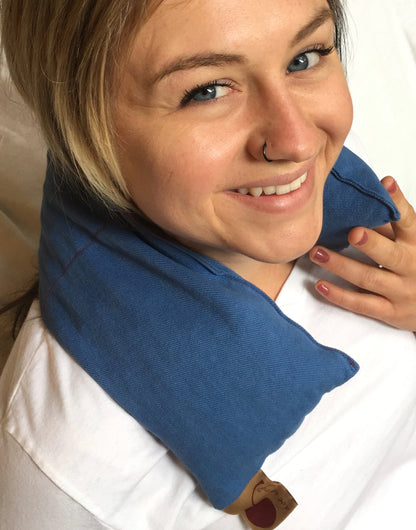 Hot Cherry Neck Wrap in Blue Denim - Trending Wellness Store