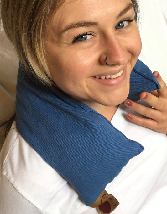 Hot Cherry Neck Wrap in Blue Denim - Trending Wellness Store