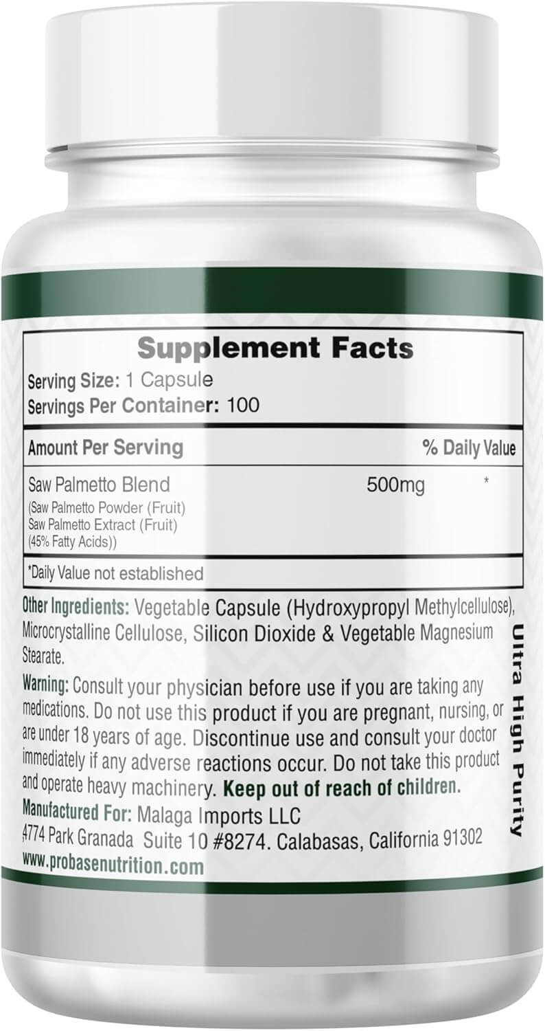 Saw Palmetto for Men's Prostate Health – Supports Prostate, Urinary & Hair Wellness – Powerful DHT Blocker for Male Health – 3+ Month Supply of Saw Palmetto Extract - Trending Wellness Store