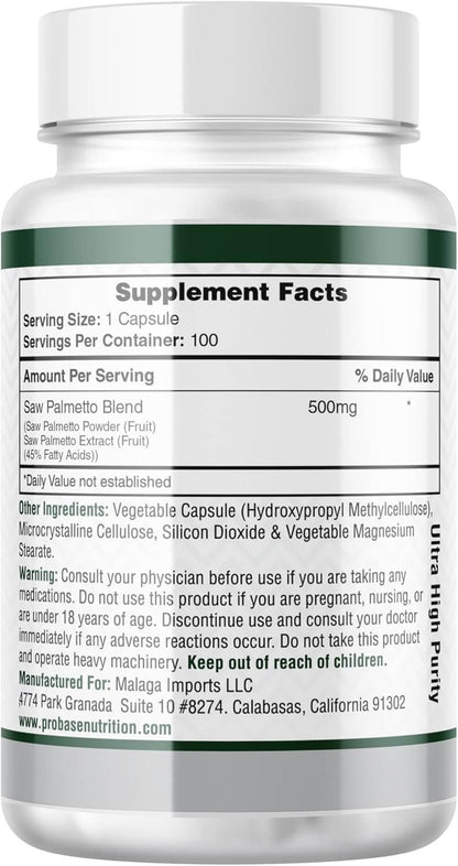 Saw Palmetto for Men's Prostate Health – Supports Prostate, Urinary & Hair Wellness – Powerful DHT Blocker for Male Health – 3+ Month Supply of Saw Palmetto Extract - Trending Wellness Store