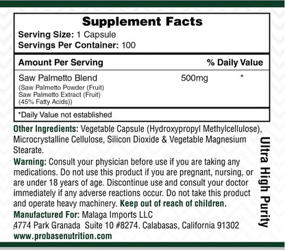Saw Palmetto for Men's Prostate Health – Supports Prostate, Urinary & Hair Wellness – Powerful DHT Blocker for Male Health – 3+ Month Supply of Saw Palmetto Extract - Trending Wellness Store