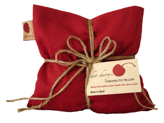 Hot Cherry Square Pillow in Red Denim - Trending Wellness Store