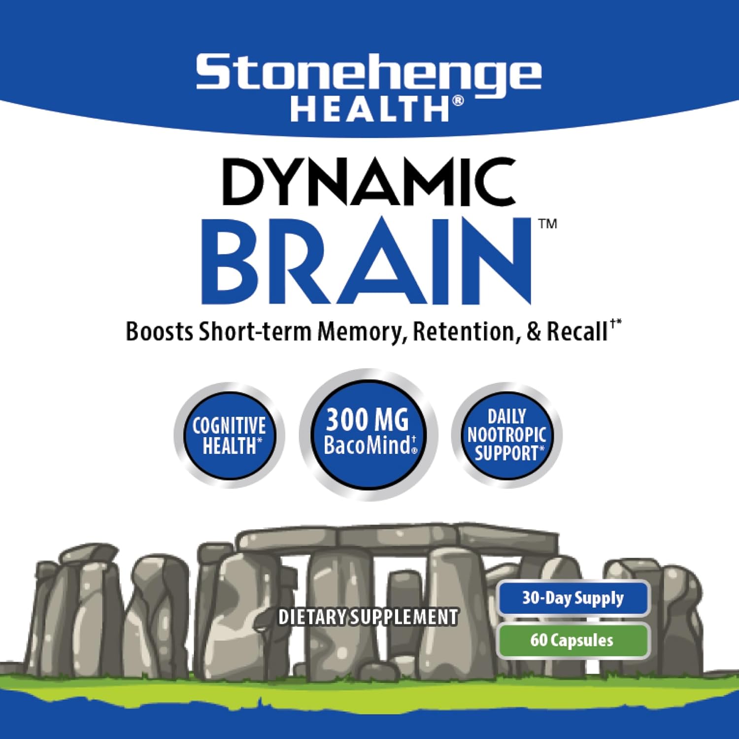 Stonehenge Health Dynamic Brain – Advanced Nootropic Supplement for Memory, Focus &amp; Clarity( Pack of 2) - Trending Wellness Store