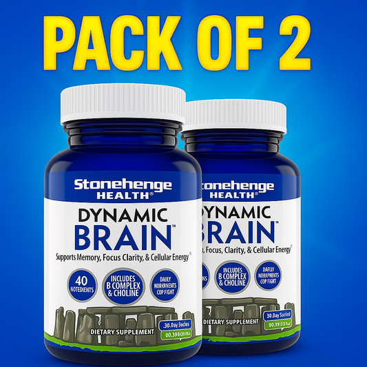 Stonehenge Health Dynamic Brain – Advanced Nootropic Supplement for Memory, Focus &amp; Clarity( Pack of 2) - Trending Wellness Store