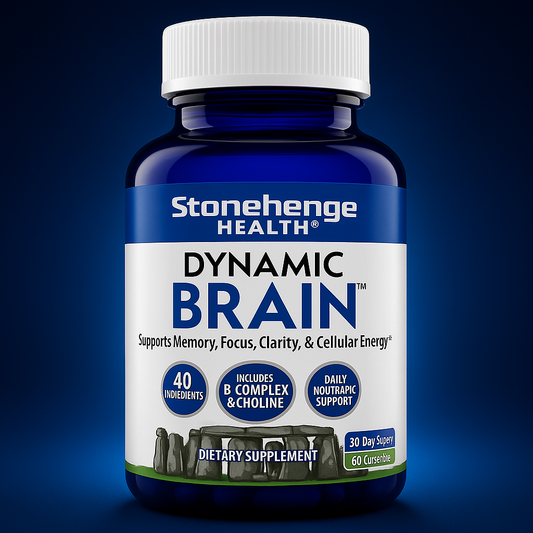 Stonehenge Health Dynamic Brain Supplement – Memory, Focus Mental Clarity | 60 Capsules - Trending Wellness Store