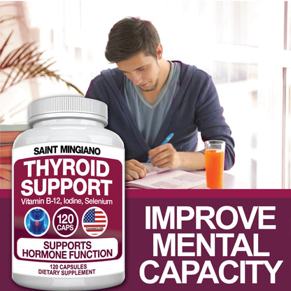 Thyroid Support Supplement with Iodine |120 Capsules to Help Body Mass & Improve Energy - Trending Wellness Store