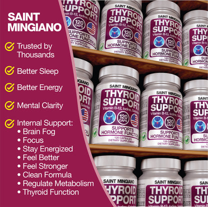 Thyroid Support Supplement with Iodine |120 Capsules to Help Body Mass & Improve Energy - Trending Wellness Store