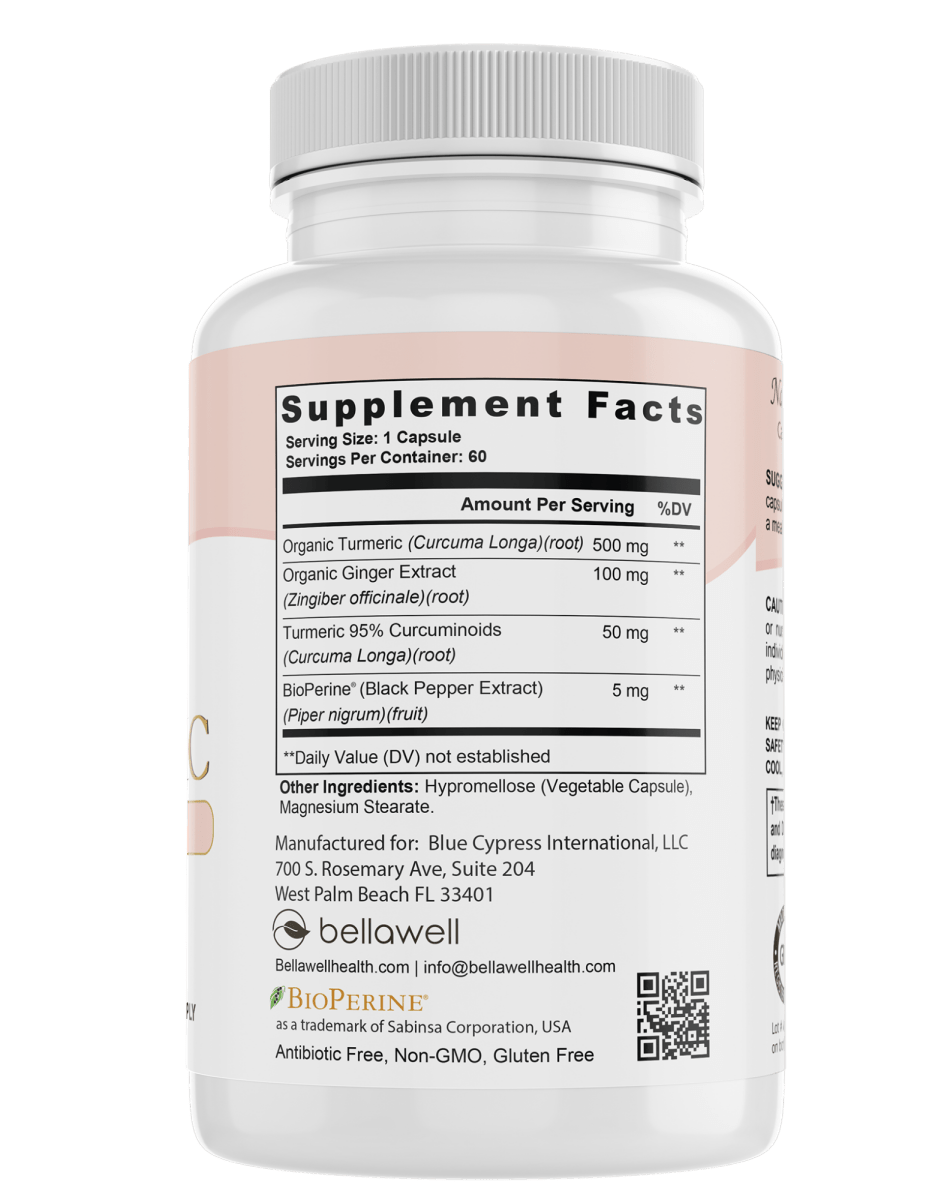 Turmeric & Ginger Formula - by Bellawell - Trending Wellness Store