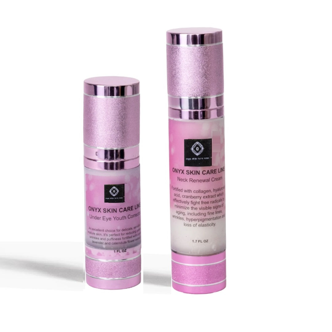 Organic Under Eye Youth Corrector and Neck Renewal Cream Duo - For Women - Trending Wellness Store