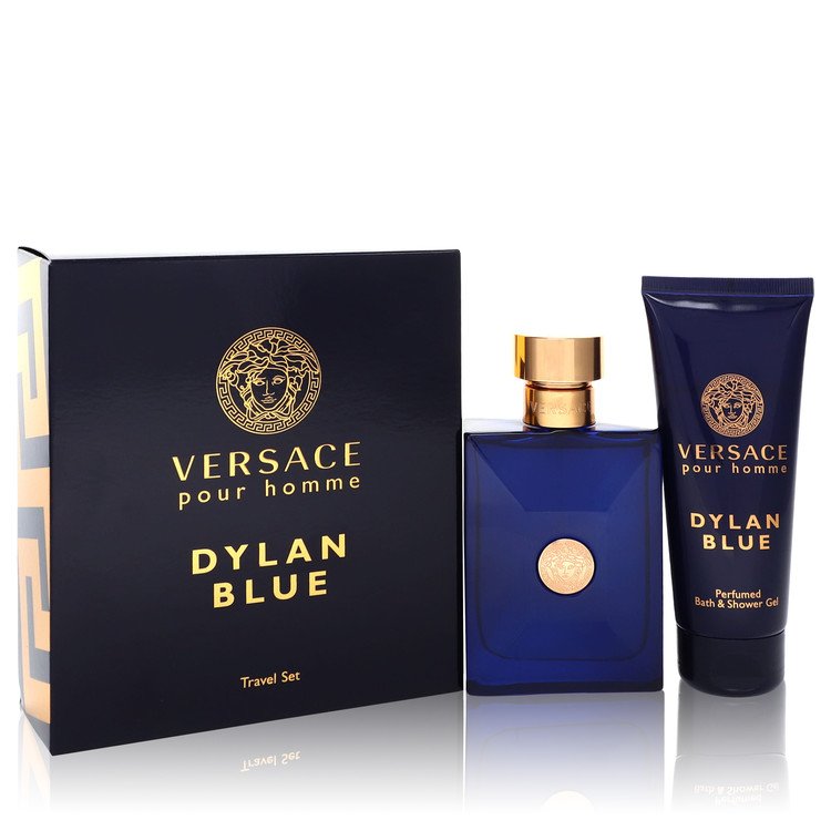 Versace Pour Homme Dylan Blue by Versace Gift Set -- 3.4 oz Eau de Toilette Spray + 3.4 oz Shower Gel for Men - Trending Wellness Store