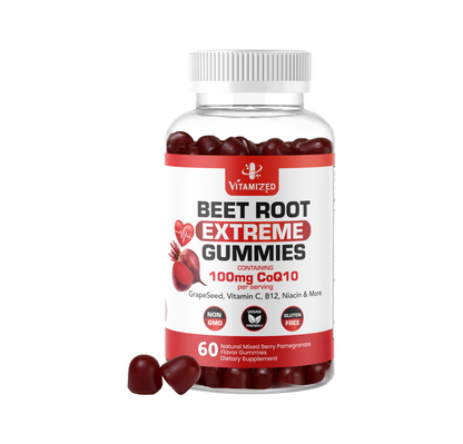 Beet Root Extreme Gummies with CoQ10, 60 Count - Trending Wellness Store