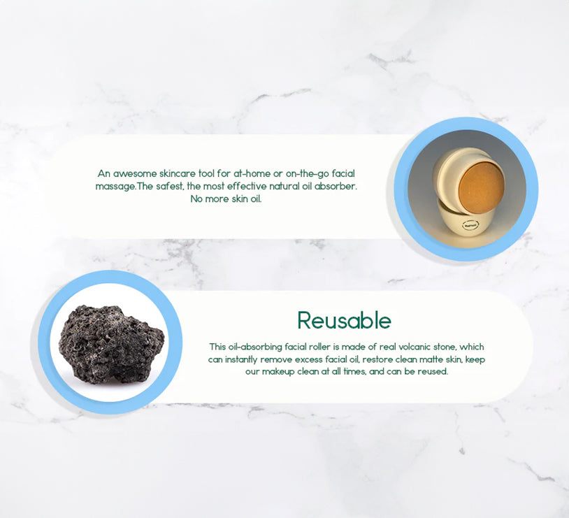 Volcanic Stone Oil-Absorbing Face Roller - Trending Wellness Store