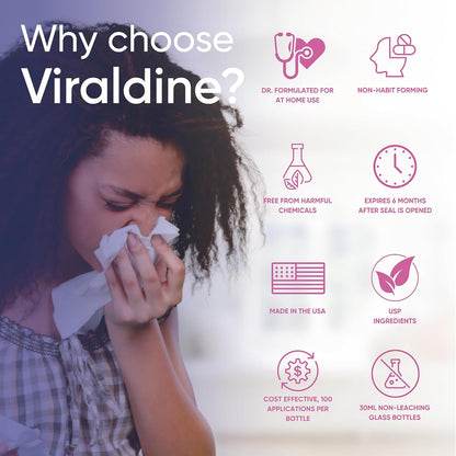 Viraldine 1% Antiviral Povidone-Iodine Nasal Spray - With No Harmful Microplastics - Trending Wellness Store