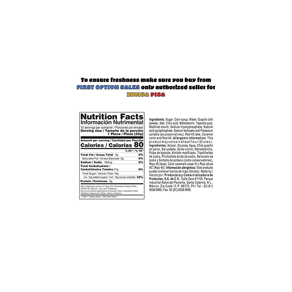 Zumba Rica chamoy 12 ct - Trending Wellness Store