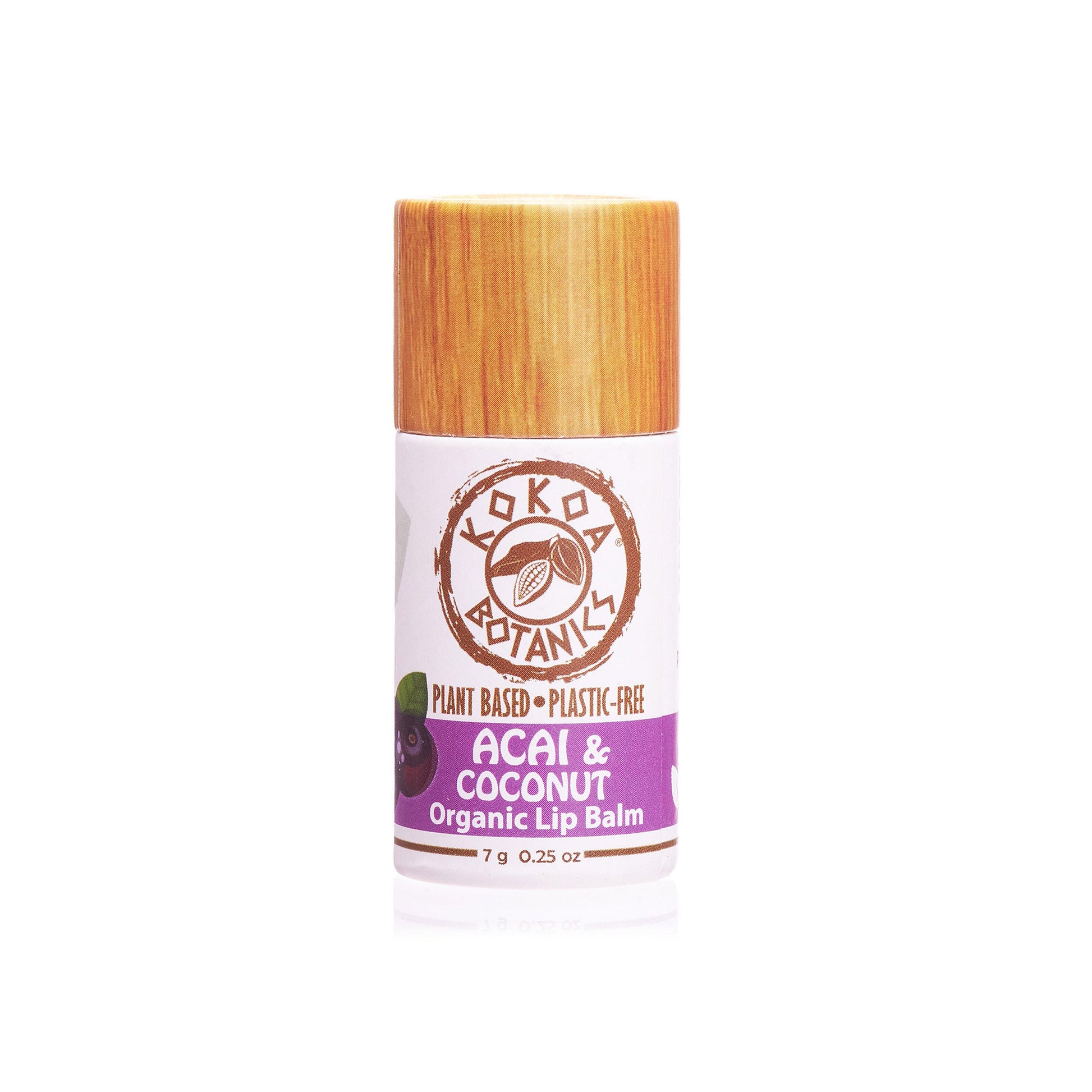 Acai and Coconut - Vegan Organic Lip Balm - Plastic Free .25 oz - Trending Wellness Store