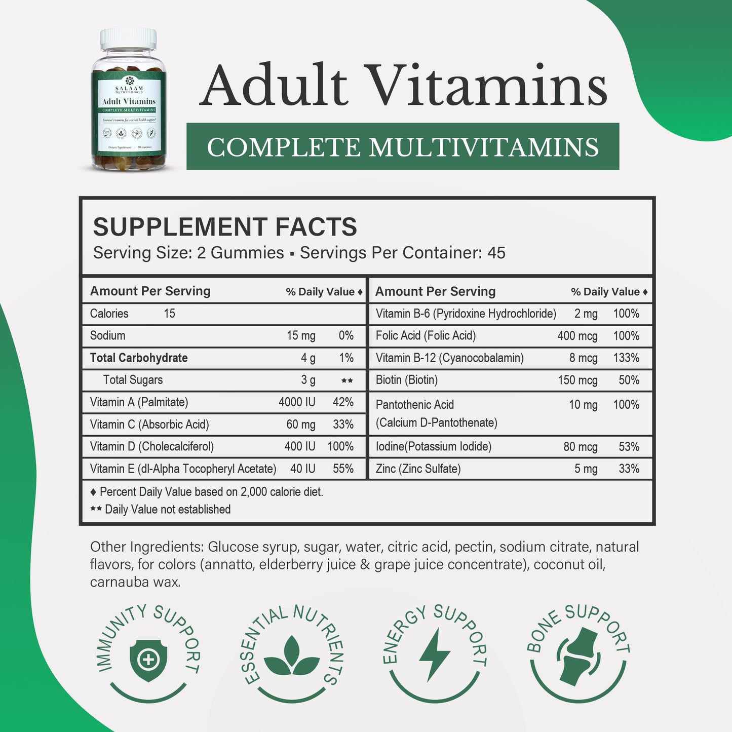 Halal Adult Immunity Booster Bundle – Multivitamin, Vitamin C, and Fish Oil - Trending Wellness Store