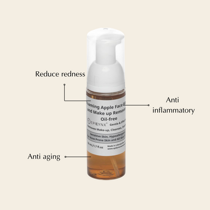 Gentle, Oil-Free Foaming Apple Cleanser for Sensitive & Acne-Prone Skin | Vegan, allergen-friendly, sulfate & paraben free | Purifying, hydrating face wash for all skin types - Trending Wellness Store