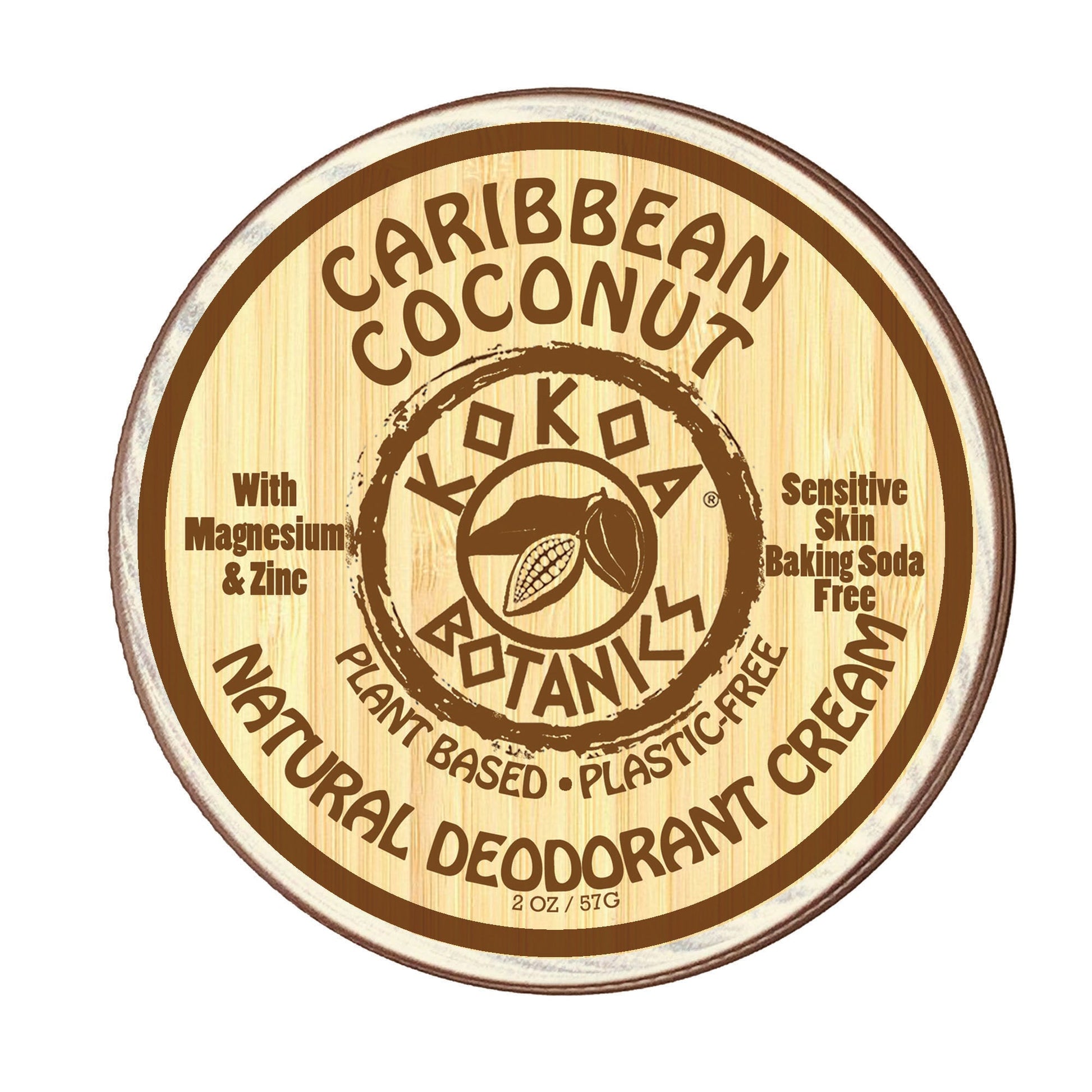 CARIBBEAN COCONUT - Natural Deodorant Cream - Sensitive Skin - Baking Soda Free  - 2.5 oz - Trending Wellness Store