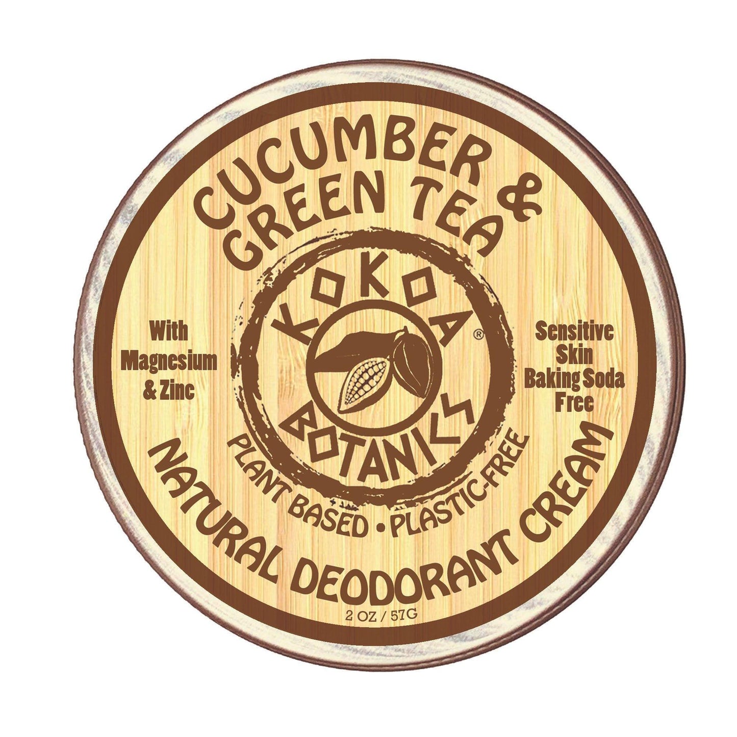 Natural Deodorant Paste - Cucumber & Green Tea - Sensitive Skin - Aluminum Free - Baking Soda Free - 2.5 oz - Trending Wellness Store