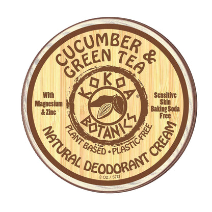 Natural Deodorant Paste - Cucumber & Green Tea - Sensitive Skin - Aluminum Free - Baking Soda Free - 2.5 oz - Trending Wellness Store