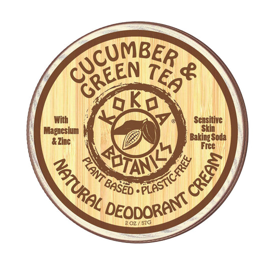Natural Deodorant Paste - Cucumber & Green Tea - Sensitive Skin - Aluminum Free - Baking Soda Free - 2.5 oz - Trending Wellness Store