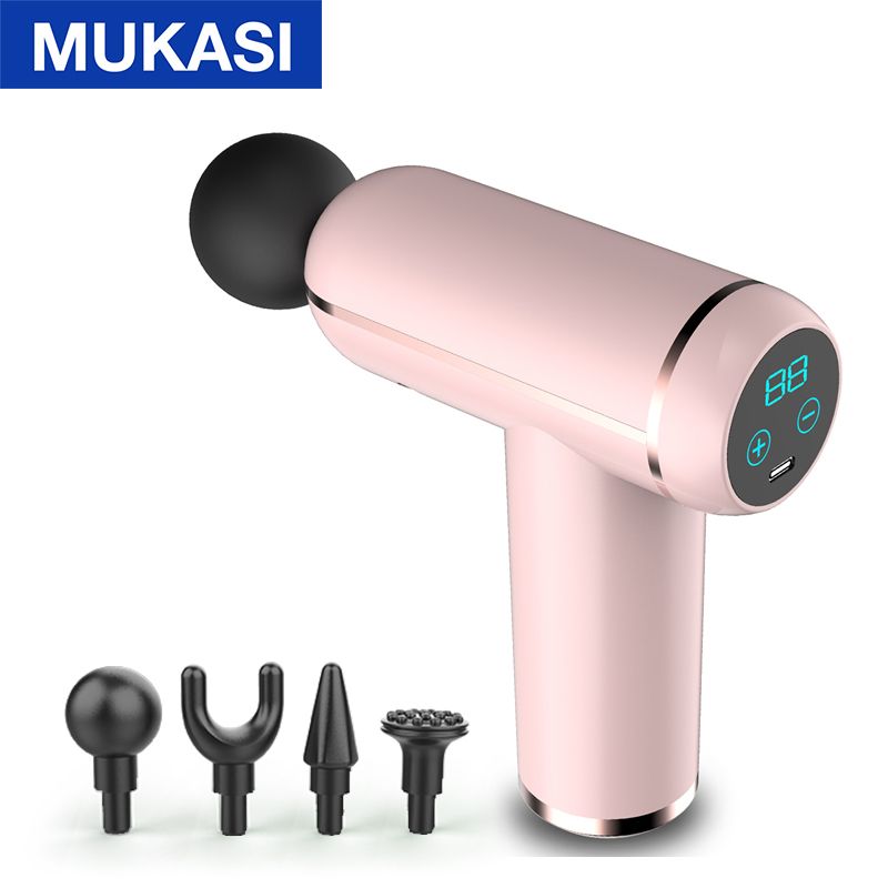 MUKASI LCD Display Massage Gun Portable Percussion Pistol Massager For Body Neck Deep Tissue Muscle Relaxation Gout Pain Relief - Trending Wellness Store