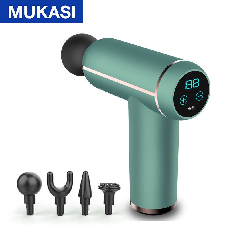 MUKASI LCD Display Massage Gun Portable Percussion Pistol Massager For Body Neck Deep Tissue Muscle Relaxation Gout Pain Relief - Trending Wellness Store